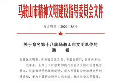 荣誉 安徽云顶机电与云顶智慧能源荣膺“第十八届马鞍山市文明单位”称号